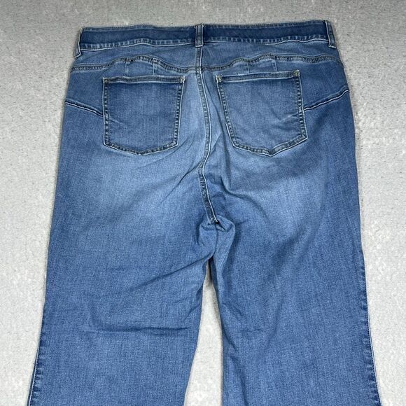 Torrid Bombshell Flare Jeans Premium Stretch High-Rise Womens 18 Tall 36x33 Blue - Picture 10 of 14